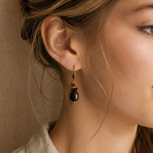 golden savannah – tiger's eye drop earrings xnc