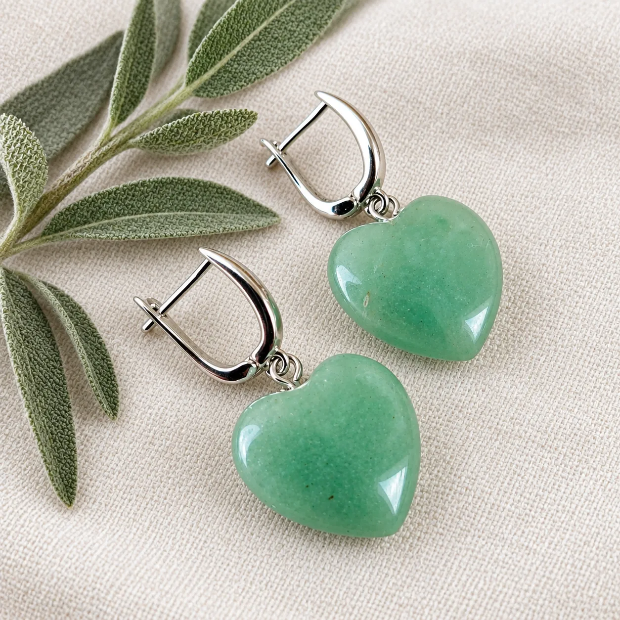 sage heart – green aventurine heart earrings (3) xnc sage heart – green aventurine heart earrings (3) xnc
