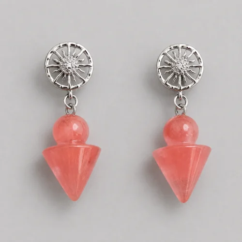 starburst – strawberry quartz pendulum earrings (2) xnc 1
