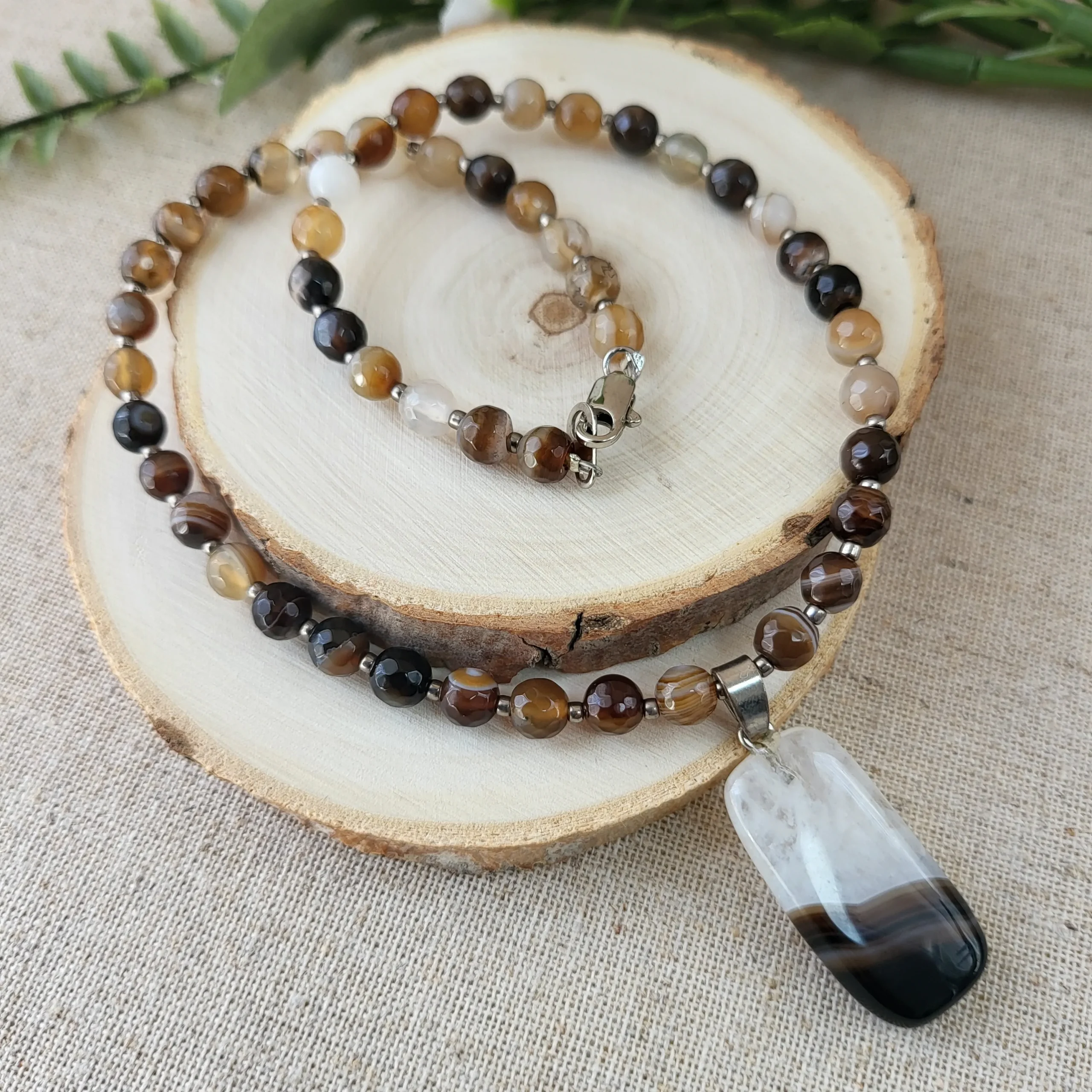 brown agate necklace with pendant (5) xnc brown agate necklace with pendant (5) xnc