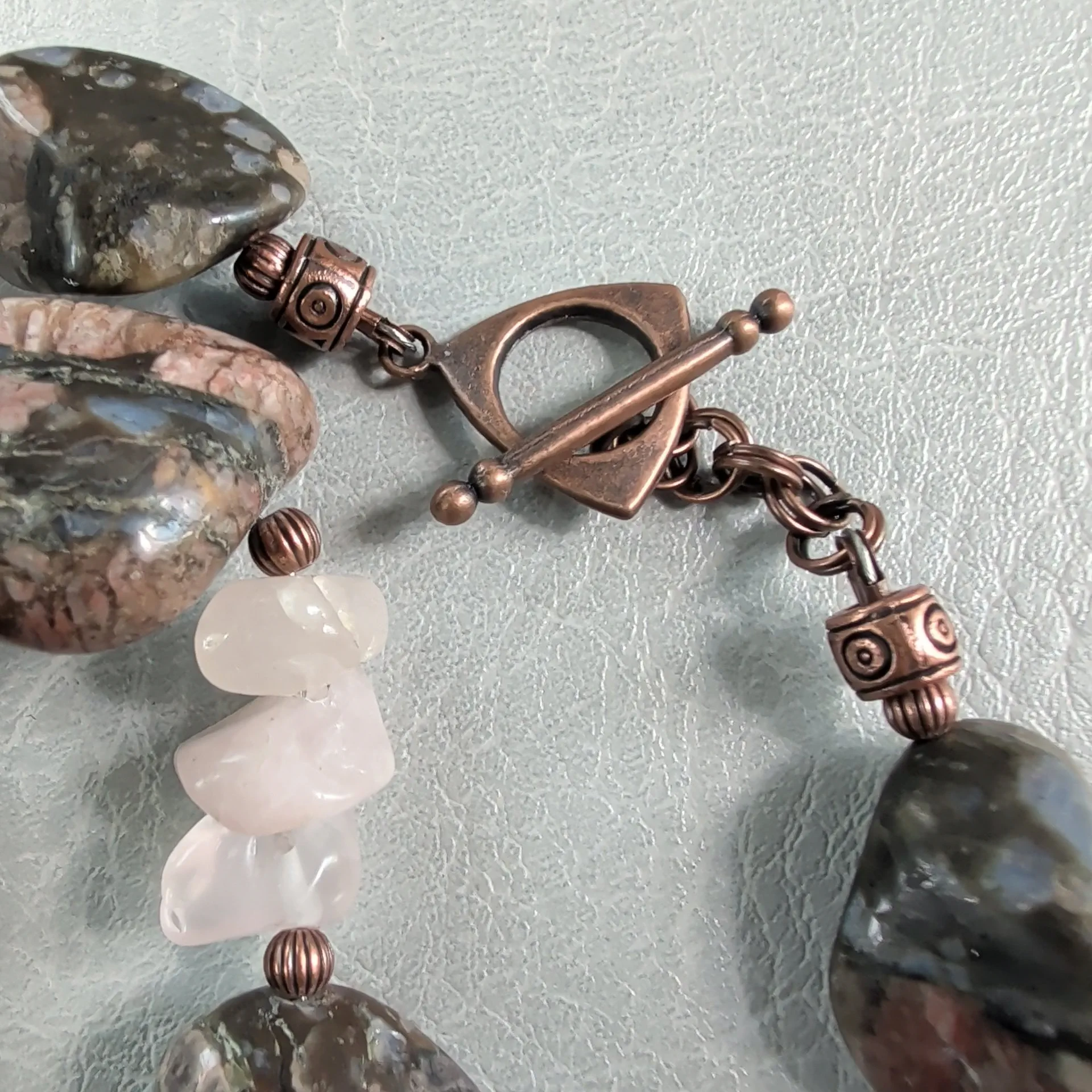 kona dolomite rose quartz collar necklace 2 (1) xnc kona dolomite rose quartz collar necklace 2 (1) xnc