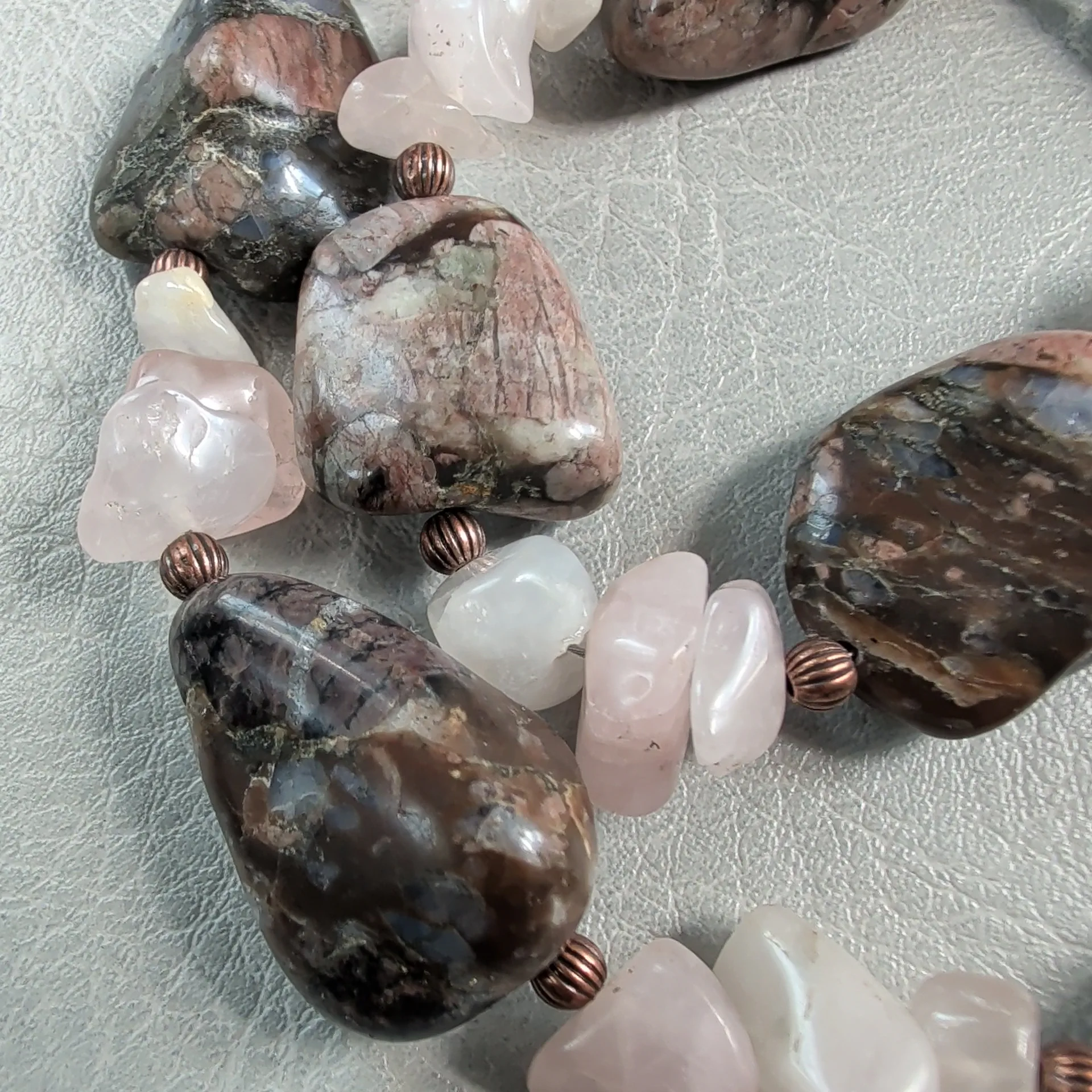 kona dolomite rose quartz collar necklace 2 (3) xnc kona dolomite rose quartz collar necklace 2 (3) xnc