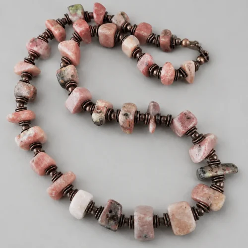 rhodonite nuggets necklace2 (1)