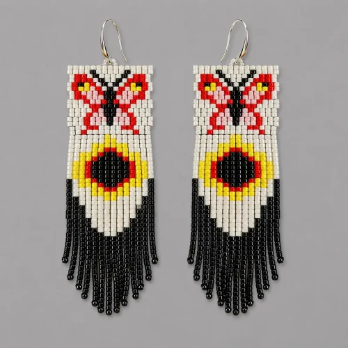 butterfly dance – beaded fringe earrings (3) xnc
