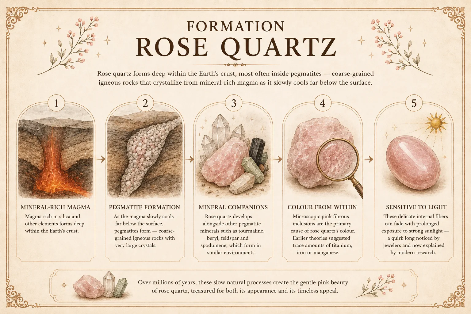 rose quartz formation rose quartz formation