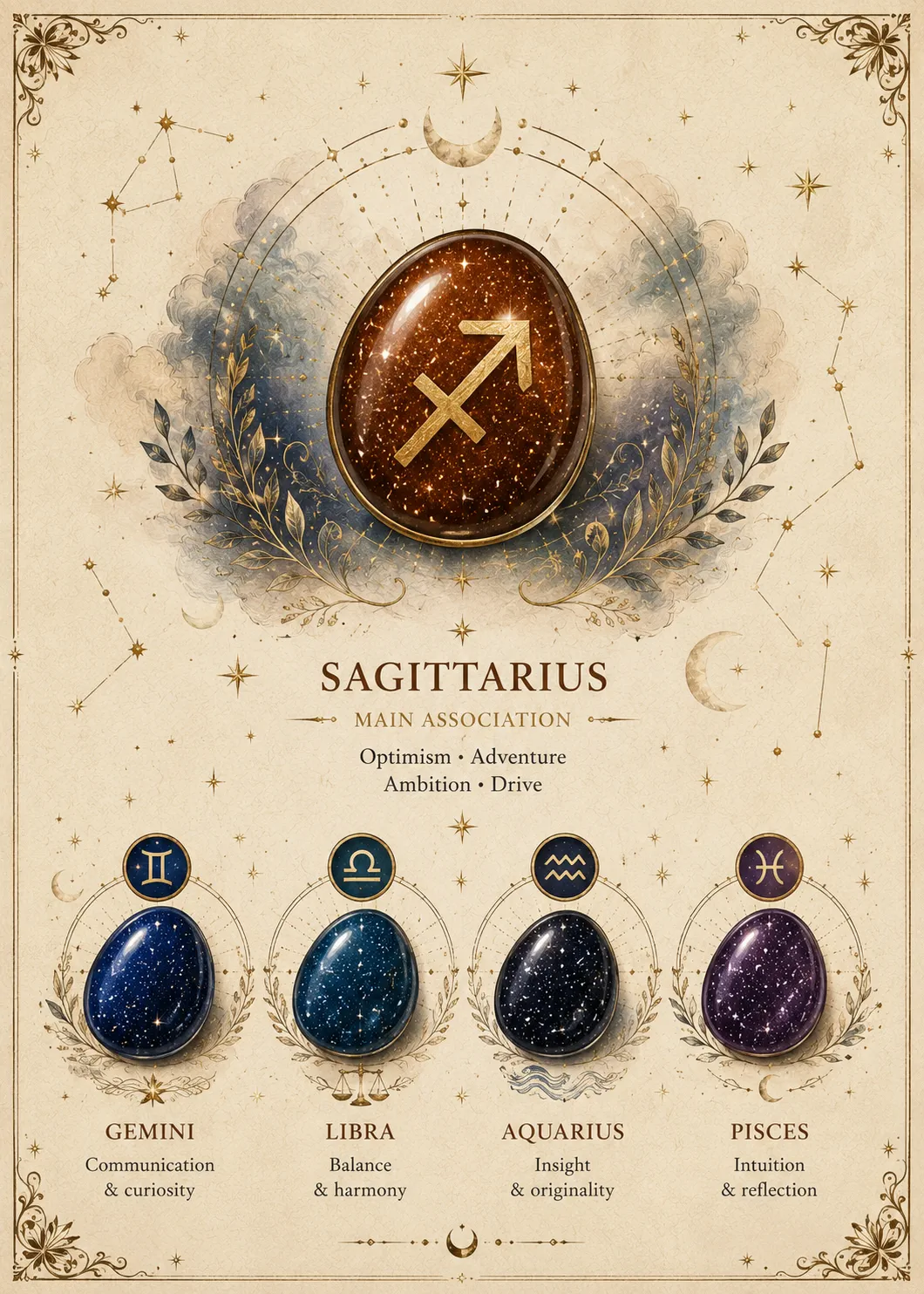 Goldstone sagittarius celestial zodiac