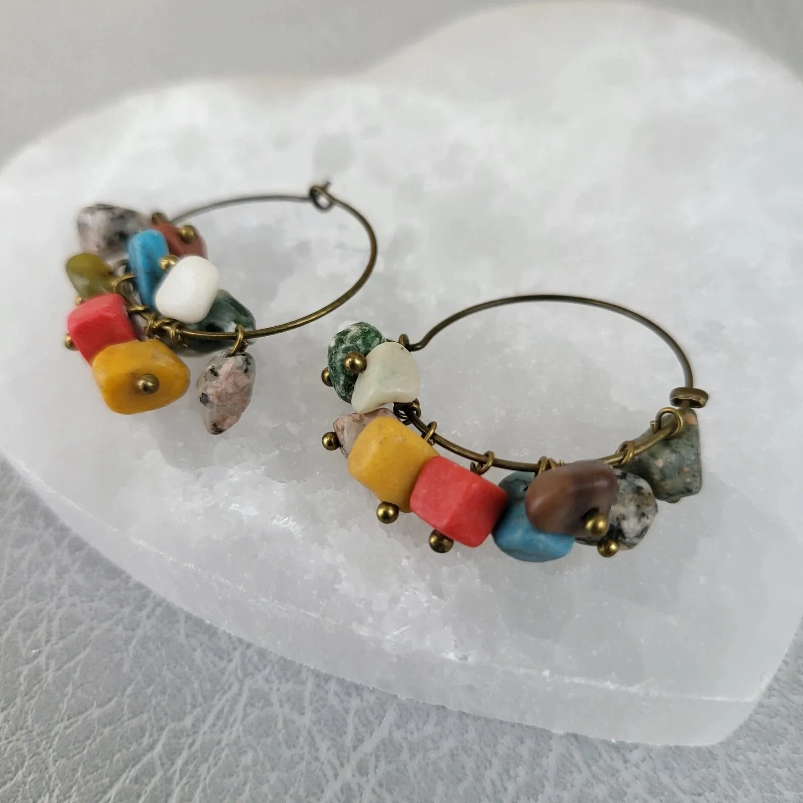 summer carnival – multicolour stone chip hoop earrings (3) xnc summer carnival – multicolour stone chip hoop earrings (3) xnc