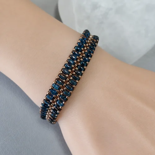 twilight bloom – superduo seed bead bracelet (3)