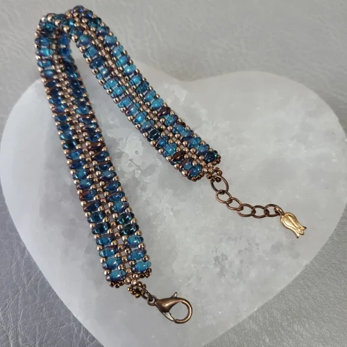 twilight bloom – superduo seed bead bracelet (4)