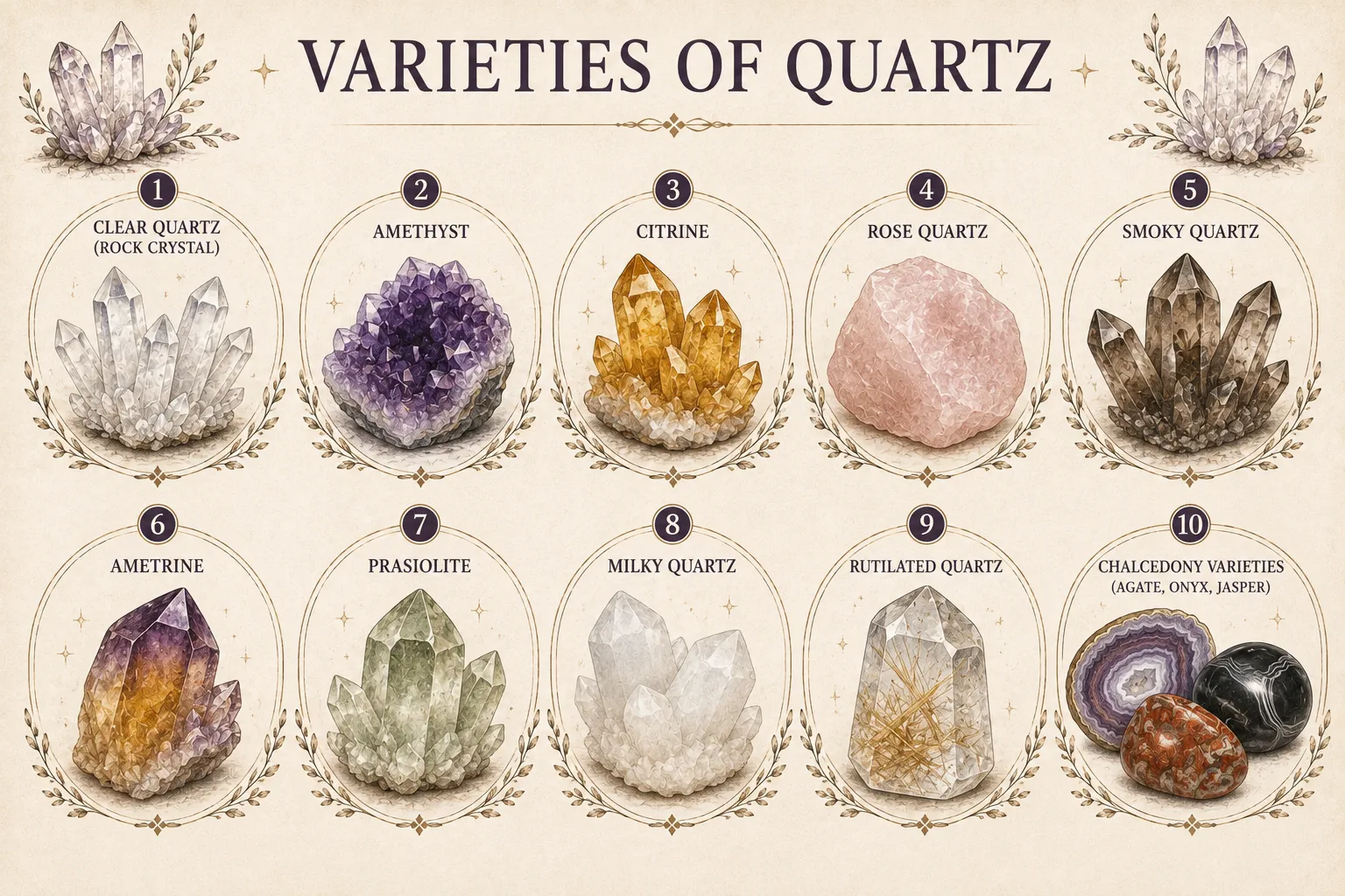 Quartz varieties of quartz xnc
