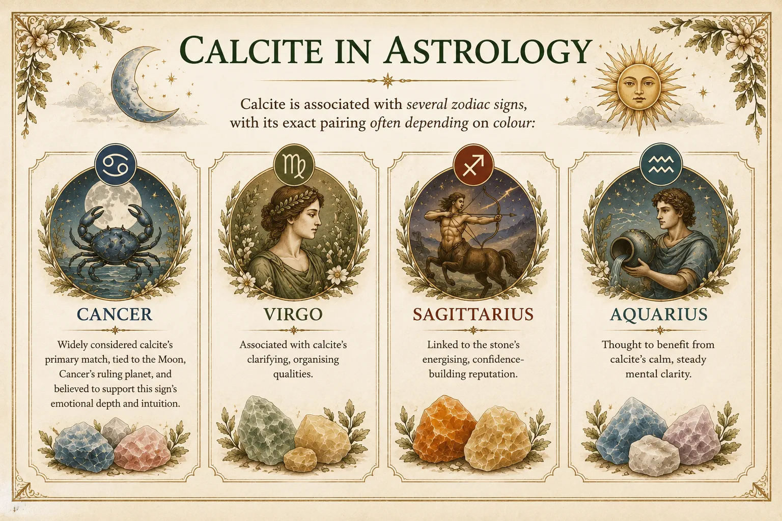 Calcite calcite in astrology zodiac chart xnc