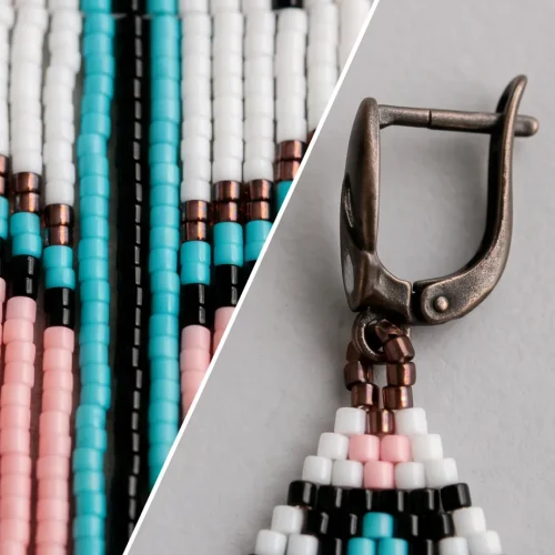 desert bloom – pastel geometric seed bead fringe earrings (1) xnc