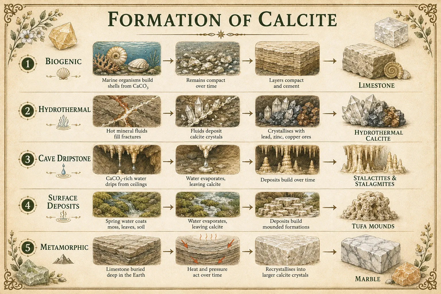 formation of calcite five natural pathways xnc formation of calcite five natural pathways xnc