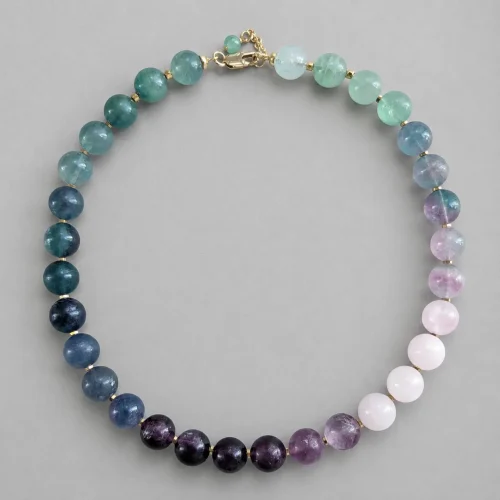 graduated fluorite bead necklace (5) xnc