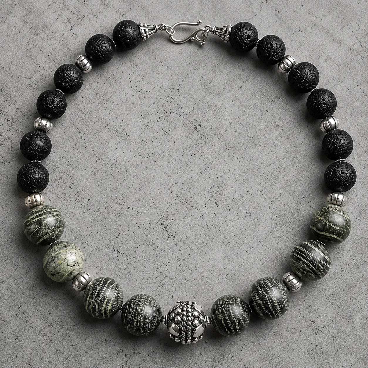 moss & ash – serpentine and lava stone necklace (12) xnc xnc moss & ash – serpentine and lava stone necklace (12) xnc xnc