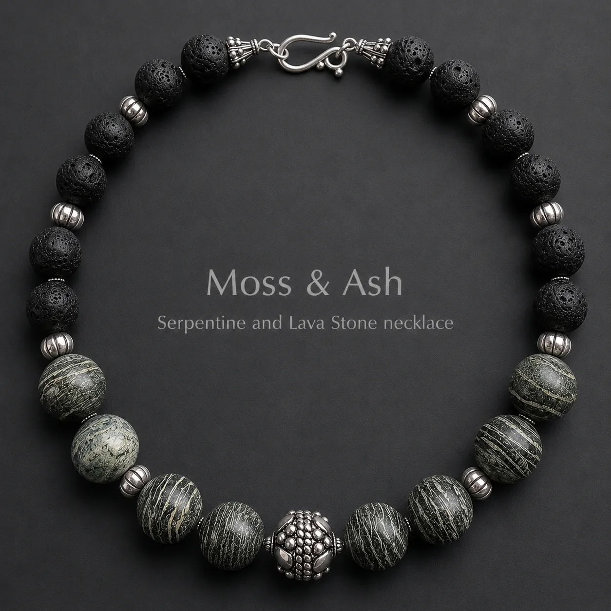 moss & ash – serpentine and lava stone necklace (13) xnc xnc moss & ash – serpentine and lava stone necklace (13) xnc xnc