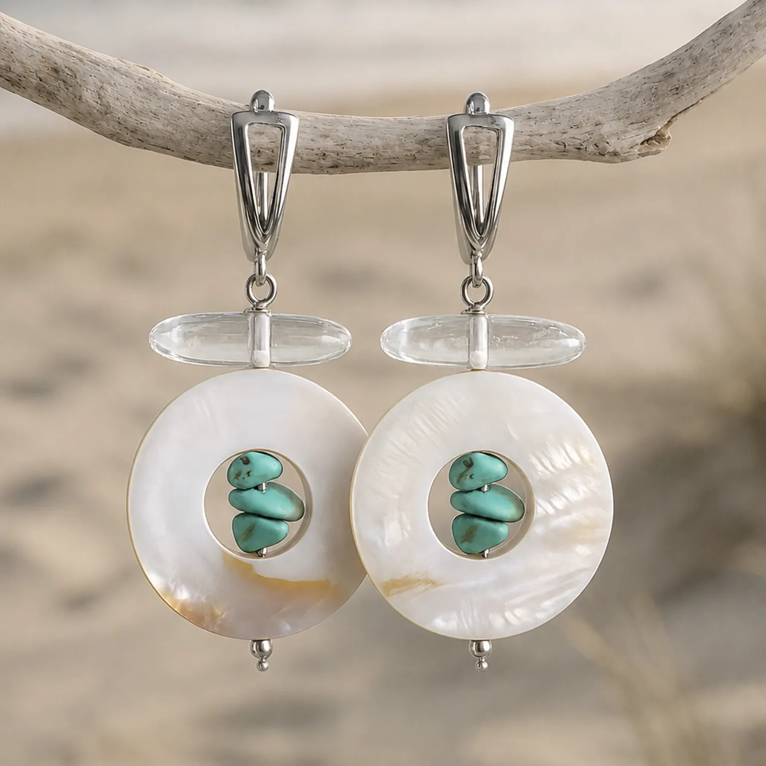 sea orbit – mother of pearl & turquoise drop earrings (1) xnc sea orbit – mother of pearl & turquoise drop earrings (1) xnc