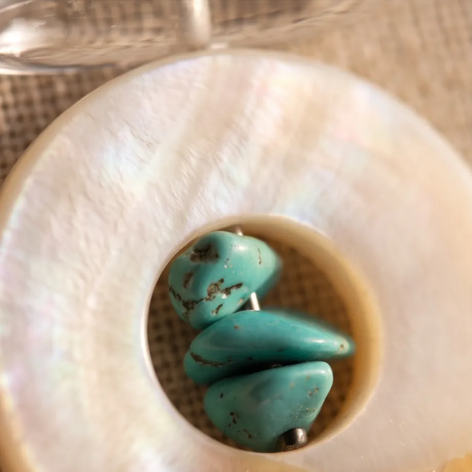 sea orbit – mother of pearl & turquoise drop earrings (2) xnc sea orbit – mother of pearl & turquoise drop earrings (2) xnc