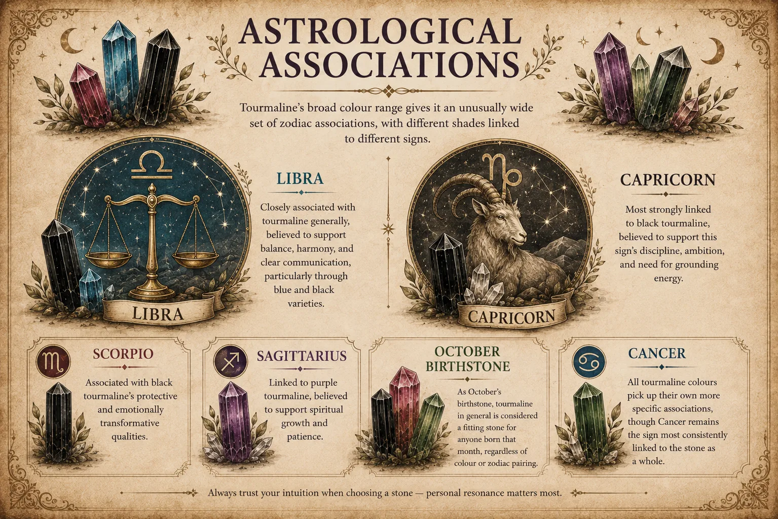 Tourmaline tourmaline zodiac associations xnc