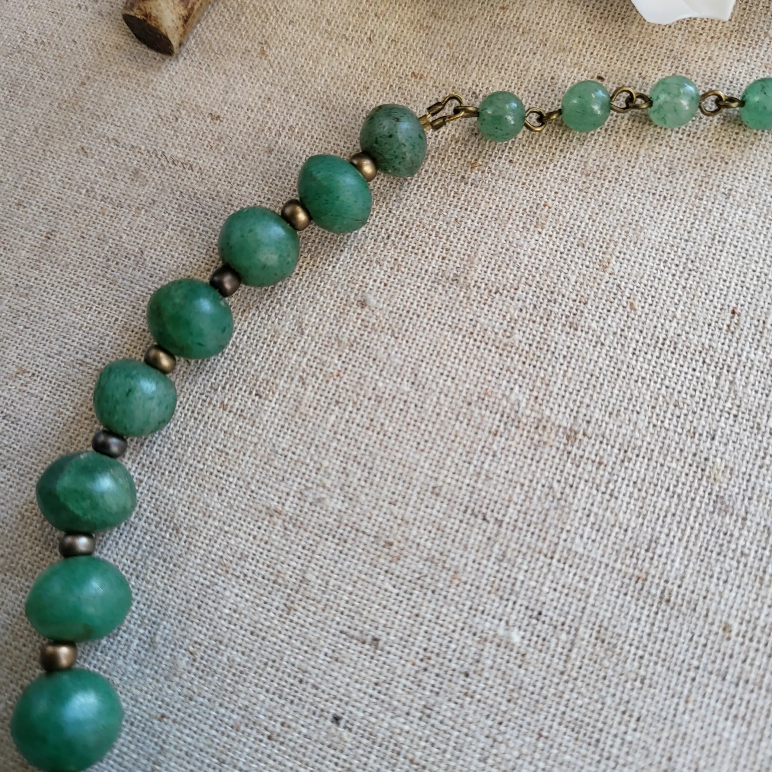 green aventurine necklace with large beads (9) xnc green aventurine necklace with large beads (9) xnc