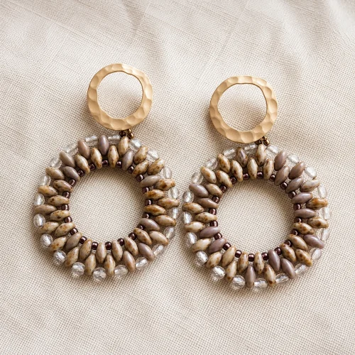 lavender picasso superduo circle earrings (3) xnc