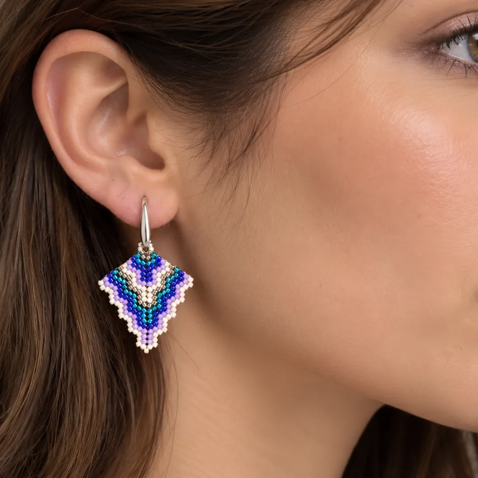 blue mosaic – geometric beaded earrings (3) xnc blue mosaic – geometric beaded earrings (3) xnc