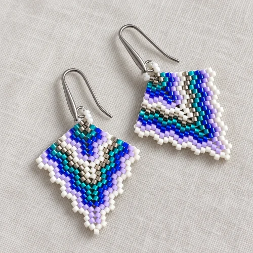 blue mosaic – geometric beaded earrings (4) xnc