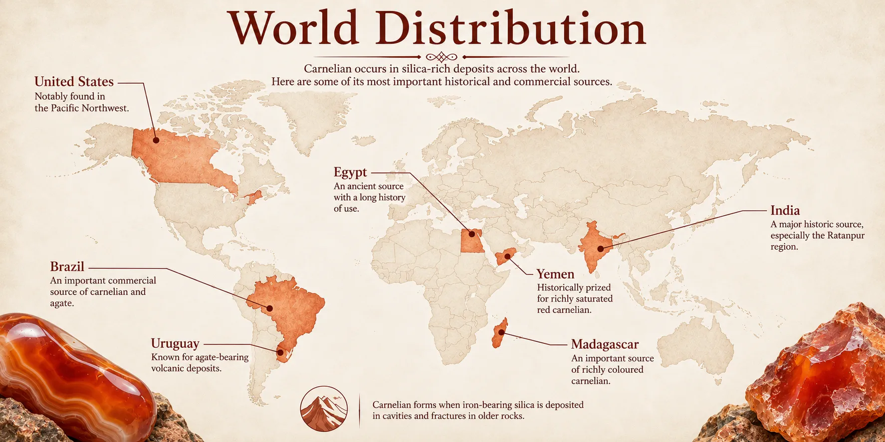 Carnelian carnelian world distribution map xnc
