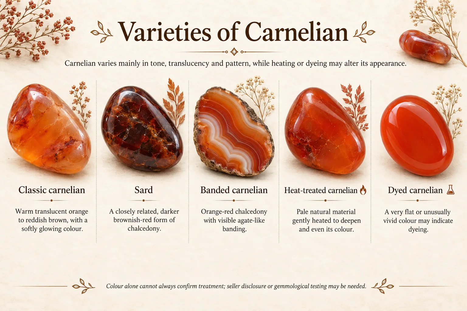Carnelian varieties of carnelian xnc